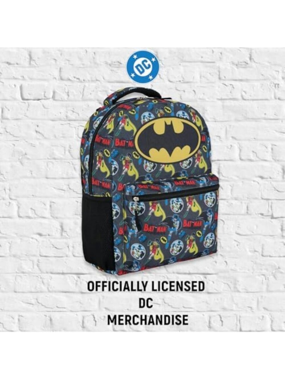 Superhero Kids Backpack - Batman, Superman & Joker Bookbag for School & Travel - Picture 6 of 7